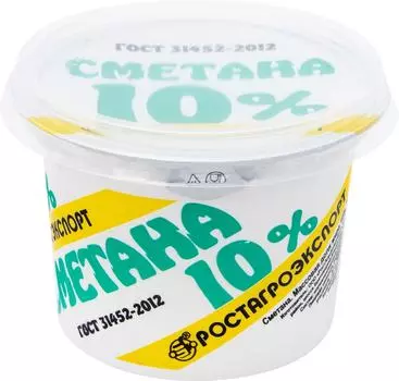 Сметана Ростагроэкспорт 10% 180г - Vprok.ru Перекрёсток