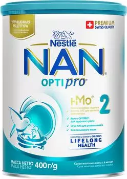 Смесь NAN 2 OPTIPRO молочная 400г - Vprok.ru Перекрёсток