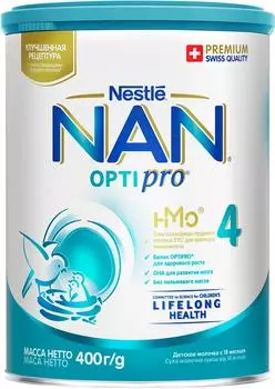 Смесь NAN 4 OPTIPRO молочная 400г - Vprok.ru Перекрёсток