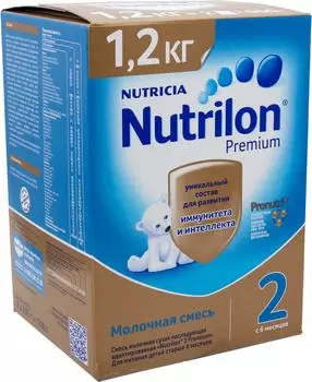 Смесь Nutrilon 2 Premium молочная С 6 месяцев 1.2кг