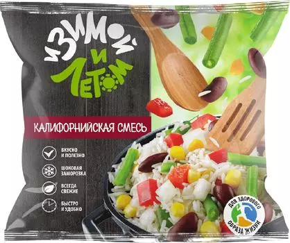 Смесь овощная И Зимой и летом Калифорнийская замороженная 400г