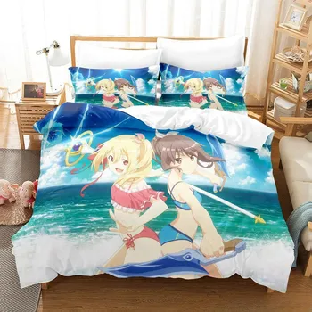 Anime BOFURI I Don’t Want to Get Hurt, so I’ll Max Out My Defense Bedding Set Single Twin Full Queen King Size Bed Set Adult Kid EU Twin 135x200cm