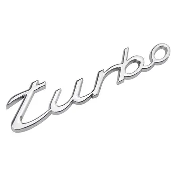 Наклейка на автомобиль Turbo Logo Отделка переднего капота Решетка радиатора Эмблема Значок Задний багажник 3D Автомобильные наклейки Red