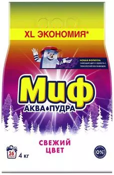 Стиральный порошок Миф Свежий Цвет Автомат 26 стирок 4кг