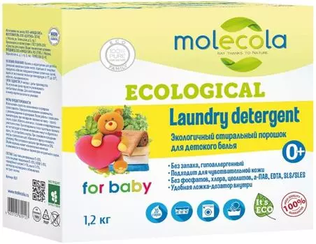 Стиральный порошок Molecоla для детского белья 1.2кг