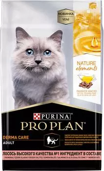 Сухой корм для кошек Purina Pro Plan Nature Elements Derma Care с лососем 7кг