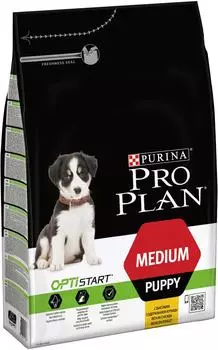 Сухой корм для щенков Pro Plan Optistart Medium Puppy для средних пород с курицей 3кг
