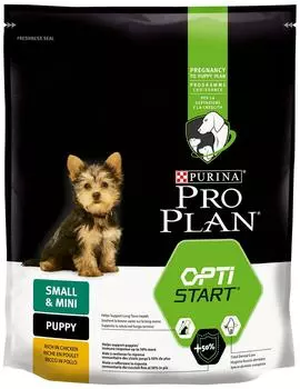 Сухой корм для щенков Pro Plan Opti Start Small Mini Puppy для мелких пород с курицей 700г
