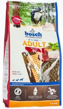 Сухой корм для собак Bosch Adult с ягнёнком и рисом 1кг