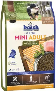 Сухой корм для собак Bosch Mini Adult с птицей и просо 3кг