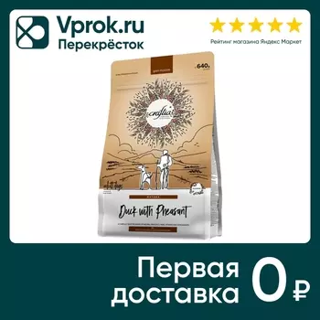 Сухой корм для собак Craftia Natura для средних и крупных пород из утки с фазаном 640г