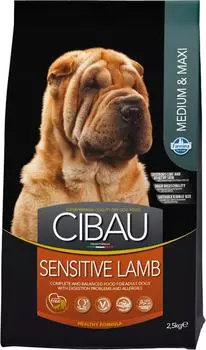Сухой корм для собак Farmina Cibau Sensitive Lamb Medium\Maxi с ягненком для средних и крупных пород 2.5кг