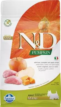 Сухой корм для собак Farmina N&amp;D Dog Pumpkin беззерновой с кабаном яблоком и тыквой для мелких пород 800г