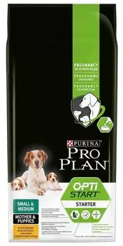 Сухой корм для собак и щенков Pro Plan Small&amp;Medium Mother&amp;Puppies Starter для мелких и средних пород с высоким содержан