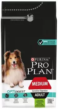 Сухой корм для собак Pro Plan Optidigest Medium Adult Sensitive Digestion для средних пород для улучшения пищеварения с