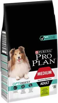 Сухой корм для собак Pro Plan Optidigest Medium Adult Sensitive Digestion для средних пород для улучшения пищеварения с