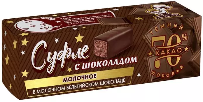 Суфле Первый Шоколатье молочное с шоколадом в молочном бельгийском шоколаде 9.5% 50г