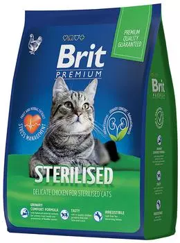Сухой корм для кошек Brit Premium с курицей 0.4кг