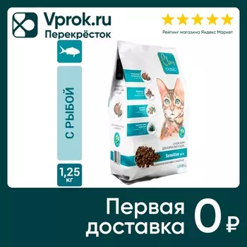 Сухой корм для кошек Clan Classic Sensitive Рыба с индейкой 1.25кг