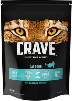 Сухой корм для кошек Crave Лосось-Рыба 400г