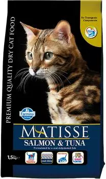 Сухой корм для кошек Farmina Matisse с лососем и тунцом 1.5кг