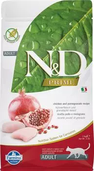 Сухой корм для кошек Farmina N&D Cat Prime беззерновой с курицей и гранатом 1.5кг