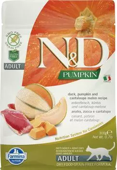 Сухой корм для кошек Farmina N&amp;D Cat Pumpkin беззерновой c уткой дыней и тыквой 300г