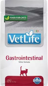 Сухой корм для кошек Farmina Vet Life Cat Gastrointestinal диетический с курицей при заболеваниях ЖКТ 400г