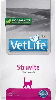 Сухой корм для кошек Farmina Vet Life Cat Struvite диетический с курицей при струвитных уролитах 400г
