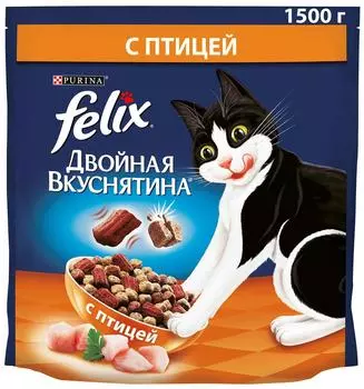 Сухой корм для кошек Felix с птицей 1.5кг