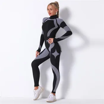 Женские костюмы для йоги, спортивные костюмы для отдыха, женские топы и леггинсы с длинными рукавами, спортивные костюмы для фитнеса S розы красного