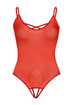 Боди Teyli Mesh suit mit dnnen Trgern Silvia, красный
