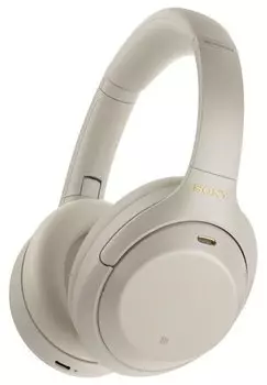 Беспроводные наушники Sony WH-1000XM4, mini jack 3.5 mm, серебристый
