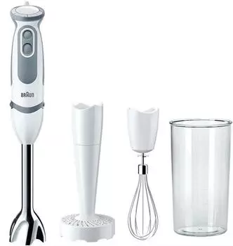 Блендер погружной Braun MQ5207WH 1000Вт, белый/серый (0X22111339)
