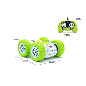 Радиоуправляемая машина Cool Boy Mini Stunt Car с беспроводным пультом дистанционного управления, двусторонняя, вращение на 360 градусов, 2,4 г, флип-модель, детские игрушки белый
