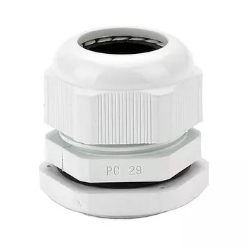 Сальник Dekraft PG 29 для кабеля диаметром 20-25 мм IP55 пластиковый белый (32156DEK)