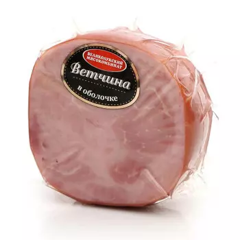 Ветчина в оболочке гост 300 г (мясной продукт из свинины вареный категории б) великолук