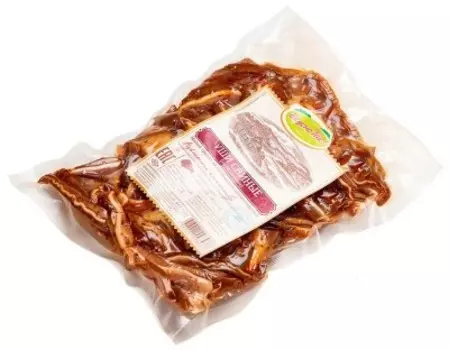 Уши свиные нарезанные к/в в/у мясной продукт вкусно так