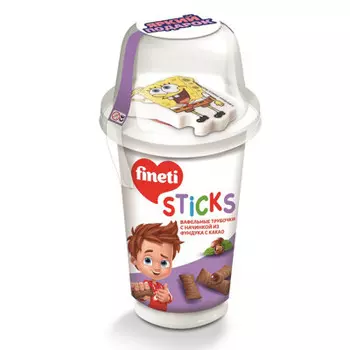 Вафельные трубочки Fineti Sticks 45г с ореховой начинкой с сюрпризом