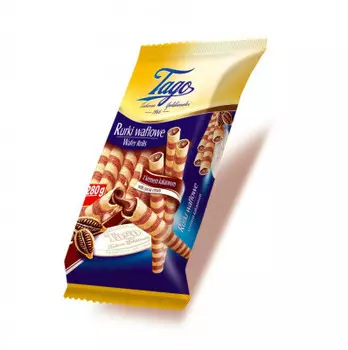 Вафельные трубочки TAGO с кремом какао 160г