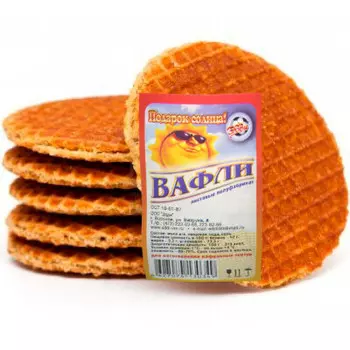 Вафли листовые 45 г круглые эдди воронеж