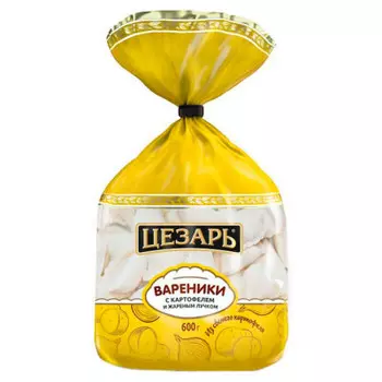 Вареники цезарь 600г с картофелем и жареным лучком