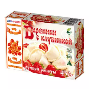 Вареники с клубникой 450г от ильиной