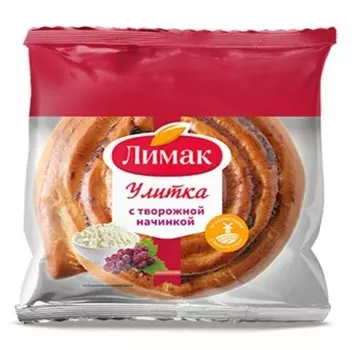 Улитка с творожной начинкой 100г Лимак