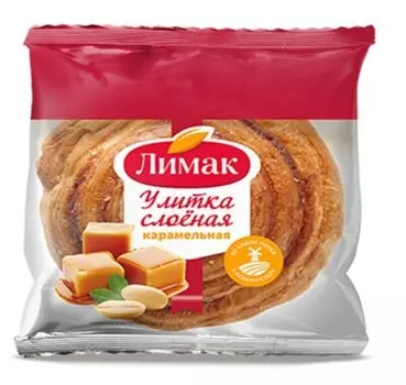 Улитка слоеная карамельная 90 г лимак