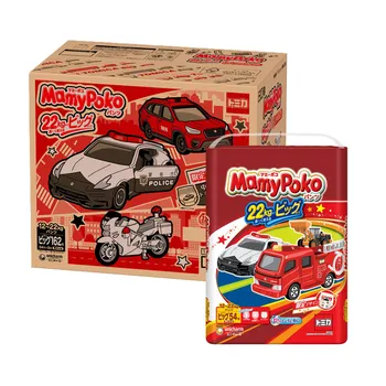 Подгузники-трусы Big Mamy Poko 162 шт. x Tomica Plarail Design Project [Размер штанов] (12~22 кг) (54 3) [Элемент дела] белый