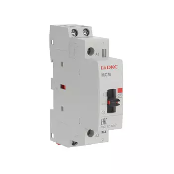 Контактор модульный DKC MCM Yon Max (MCM-25-20-A240) 240 В 25 А тип AC 2Р с ручным управлением