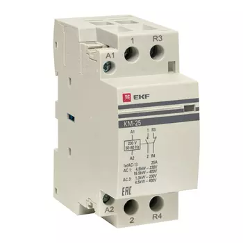 Контактор модульный EKF PROxima (km-2-25-11) 230-400 В 25 А тип AC 2Р