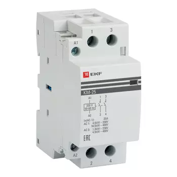 Контактор модульный EKF PROxima (km-2-25-20) 230-400 В 25 А тип AC 2Р