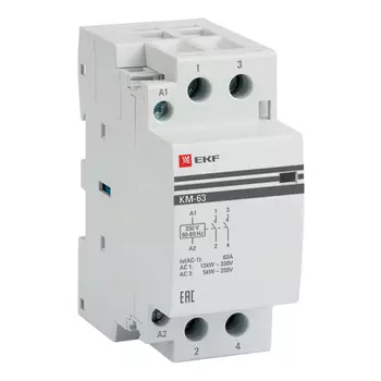 Контактор модульный EKF PROxima (km-2-63-20) 230-400 В 63 А тип AC 2Р